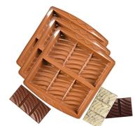 Chocolate Candy Molds - Thick Break-Apart Chocolate Bar Mold for Stuffed Bar,Easy-Release 6 Cavity Mould for Brownie Truffle Kitchen Crafting Kids Activity Holiday Party Favor