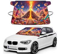 Chocolate Candy World Polymer Print Car Windshield Cover For Ice And Snow Universal Fit For Most Cars Multifuntional Ice Protector Keep Snow Frost Off