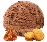 Chocolate caramel biscuit flavor ice powder vegan - without sugar - lactose free - gluten free - low-fat, also for diabetics mice powder, ice powder Gino Gelati (chocolate caramel cookies, 1 kg)