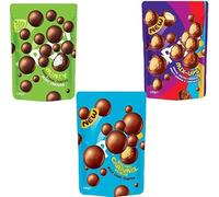 Chocolate & Caramel Mix - Milk Chocolate Salted Caramel Fudge, Dark Chocolate Mint Creams, Toffee, Malty Crunch & Chocolate -120g - Popt (6 x Pack, Random Mixed)