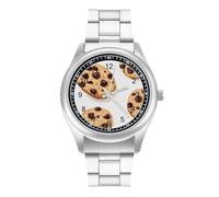 Chocolate Chip 1Cookies Mens Watches Simplicity Watch Stainless Steel Band