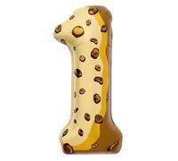 Chocolate Chip Cookie Number 1 Balloon- 40 Inch Foil Mylar Balloon for Milk and Cookies 1st Birthday Cookie First Birthday Decorations