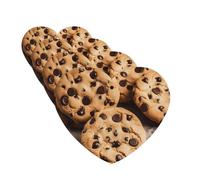 Chocolate Chip Cookies Car Air Fresheners 4 Pcs Heart Shape Hanging Car Air Freshener Fragrance Scented Cards Auto Mirror Pendant Aromatherapy Tablets For Car Home Office Closet Bathroom