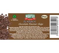 Chocolate Chip Oat Flapjacks (Case of 30 x 120g) - High Energy 435kcal Snack Bars - Rich Chocolate Chip & Golden Syrup Oats - Individually Wrapped Bulk Pack for Fitness, Work, & Travel, Higates FLAP
