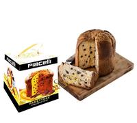 Chocolate Chip Panettone - Piacelli Panettone Con Gocce Di Cioccolato - Soft & Fluffy Panettone With Chocolate Chips Italian Christmas Cake Gift Box | Traditional Recipe | 500 g