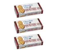 Chocolate Chip Shortbread Biscuits 135g Each - Classic Scottish Tray Baked Cookies - Crunchy & Buttery Treats for Tea Time or Snacking - Bundle of 3