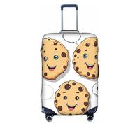 Chocolate Chip With Different Expressions Elastic Travel Luggage Cover Luggage Cover Luggage Case Tao18-32inch Luggage Cover With Zipper Antis Scratch Dust Tight Quick Fixation And Disassembly