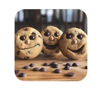 Chocolate Chipprint Leather Coasters Set,Suitable For Restaurants, Kitchens, Offices And So On Set Of 6