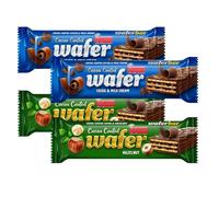 Chocolate Coated Wafers Bars Bundle Pack, 4 Count, 50 Gramme Each, Hazelnut & Cocoa Filling, Cocoa & Milk Cream, Halal