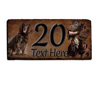 Chocolate Cocker Spaniel Dog House Number Slate Name Gate Sign Plaque Door Personalised DSL20