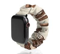 Chocolate Coffee Buttercream Cake Universal Scrunchie Watch Band Compatible with IWatch Series 11 10 9 8 7 Strap