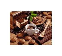 Chocolate Coffee Paint by Numbers for Adults,DIY Paint by Numbers Kits for Adults Kids on Canvas with Brushes and Acrylic Pigment Oil Painting Kits Home Decor Painting Gift Without Frame,16x20 inch