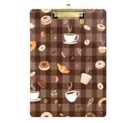 Chocolate Coffee Shop Gingham Doctor Pad Hard Board for Nursing Students Trade Quest Size 9 x 12