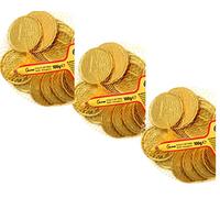 Chocolate Coins - Wrapped Solid Milk Chocolate Coins Net Triple Pack - 36 Total Coins - Novelty Christmas Card And Stocking Filler For Adults And Children - Secret Santa Gift 3 x 85 g