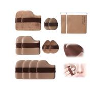 Chocolate Color Quick Makeup Foundation Puff Set, Wet And Dry Dual Use, Soft & Bouncy, Feather-Soft Coverage Anywhere, Mini Powder Puff Collection