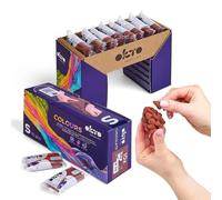 Chocolate Colour Air Dry Clay, 10 Pieces, Modelling Dough, Airdry Sculpting Colours, Full Pack, Creative Designs, Hand Sculpture Art