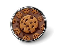 Chocolate Cookie Blank Round Badges Round Badge DIY Pin Back Buttons Clear Button Pins for Craft Projects Badge Making Accessories