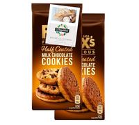 Chocolate Cookie Bundle with Fox's Fabulous Half-Coated Milk Chocolate Cookies 175g 2 Pack + Brightdale Kitchen Booklet