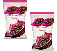 Chocolate & Cookie Crumble Toppings 500g - Crushed Chocolate and Cookie Crumble (2 x Pack, Cookie Crumble Toppings)