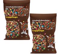 Chocolate & Cookie Crumble Toppings 500g - Crushed Chocolate and Cookie Crumble (2 x Pack, Crushed Chocolate Toppings)