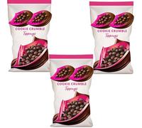 Chocolate & Cookie Crumble Toppings 500g - Crushed Chocolate and Cookie Crumble (3 x Pack, Cookie Crumble Toppings)