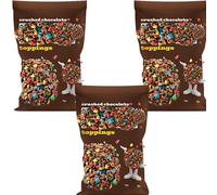 Chocolate & Cookie Crumble Toppings 500g - Crushed Chocolate and Cookie Crumble (3 x Pack, Crushed Chocolate Toppings)