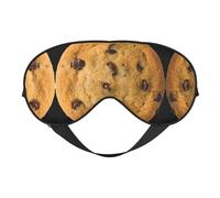 Chocolate Cookie Double Sided Sleep Mask Soft Comfortable Light Blocking Eye Cover for Night Rest