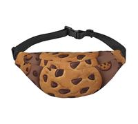 Chocolate Cookie Fanny Pack for Men Women Belt Bag Fashion Waist Bag Everywhere Crossbody Bag Wallet Hip Bum Bag with Adjustable Strap Waterproof Chest Bag for Travel Hiking Sports, Black, One Size