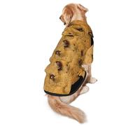 Chocolate Cookie Print Dog Hoodie Pet Sweatshirt, Warm, Soft And Breathable Hooded Clothes For Medium To Large Dogs, Easy-To-Wear Design, For Winter And Fall