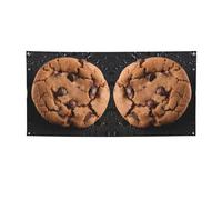 Chocolate Cookie Print Happy Holidays Banner Birthday Banner Backdrop Christmas Backdrop for Holiday Christmas Decorations Small