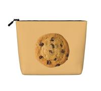 Chocolate Cookie Print Portable Makeup Bag for Women Large-Capacity Travel Toiletry Organizer Pouch