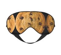 Chocolate Cookie Print Satin Sleep Mask & Eye Mask | Deep Dream Sleep Masks for Women & Men | Soft Sleeping Eye Mask to Nourish Skin
