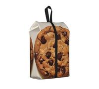Chocolate Cookie Print Travel Shoe Bag, Portable Shoe Bag with Zipper Closure Unisex Shoe Pouch Lightweight Shoe Organizer for Travel Storage Home Use, 1Pcs