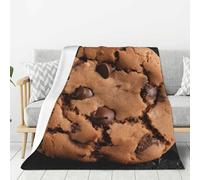 Chocolate Cookie Throw Blanket Ultra Soft Cozy Fleece Blanket Lightweight Warm Bed Blanket All Season for Home Living Room Sofa Couch Bed 60"X50"