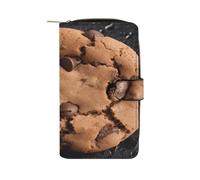 Chocolate Cookie Wallet Multifunctional Leather Wallets for Men Compact Long Wallet Credit Card Holder Passport Bag