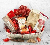 Chocolate & Cookies Lovers Hamper - Biscuits, Chocolates & Cookies in a Wicker Basket - Chocolate Hamper Gift for an Anniversary, Teachers, Birthday, Mothers Day, Fathers Day