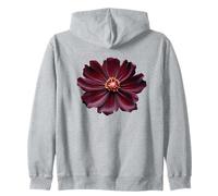 Chocolate Cosmos Flower Zip Hoodie