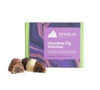 Chocolate Covered Figs Gift Box by Ozerlat - Belgian Dark, Milk & White Chocolate Fig Selection with Fruit & Nuts, Luxury Gourmet Dessert Sweets, Gluten Free, 230g