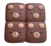 Chocolate Cube Bear Squeezable Toy - 10x10cm Soft Slow-Rebound Design | Food-Shaped Bear Stress Relief Fidget | Durable Sensory Toy For Kids And Adults At Home, Work, Travel And Daily School