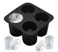 Chocolate Cup Mold, Silicone Shot Glass Mold, 4 Cavities Round Ice Shot Glass, Reusable Non-Stick Chocolate Cup Holds 1oz Each for Freezer Cocktail Whiskey, Ice