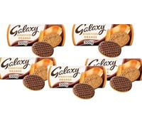 Chocolate Digestive Biscuits, 300g,Galaxy Digestive biscuits coated in chocolate, Suitable for vegetarians - Healthy Choice (5x Galaxy Orange Choc Biscuits 300g Pack)