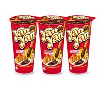 Chocolate Dip Biscuit Sticks 44g x 3, Crunchy Biscuit Sticks with Creamy Chocolate Dip, Individual Snack Cups for Lunchboxes, Travel & Everyday Snacking, Pack of 3