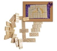 Chocolate Domino Gift Set | Handmade Belgian White Domino Game of 21 Pieces in Gift Box | Fun Present for Men Women Kids | Birthday Christmas Father’s Day Treat
