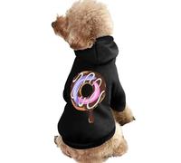 Chocolate Doughnut Dog Clothes Short Sleeve Pet Hoodie Cute Cat Costume Jacket Tee for Small Dogs 2XL