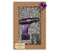 Chocolate Drill Gift Box - Tool Kit with Drill and Bits from Belgian Dark Chocolate - Handcrafted Present for Men, Father’s Day or Birthday - Yummy Decor by Angelina