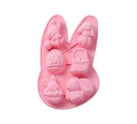 Chocolate Easter Silicone Small Baking Pan For Chocolates Mini Cakes Making Rabbit Cake Easter Baking Supplies Tight Vac Seal (E, One Size)