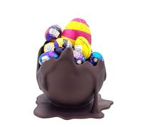 Chocolate Egg Melted Drip Bowl Easter Treat Dish Novelty Pot - 25+ Colours - Red - 1x