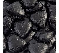 Chocolate Factory Black Foil Wrapped Heart Shaped Milk 500g