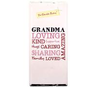 CHOCOLATE FACTORY | Grandma Chocolate Bar | Mothers Day Treat | Smooth Creamy Milk Chocolate | 75g Solid Chocolate With Pretty Mothers Day Wrapper | Grandma Script Bar