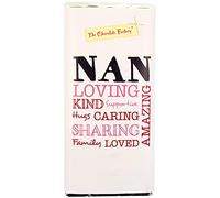 CHOCOLATE FACTORY | Nan Chocolate Bar | Mothers Day Treat | Smooth Creamy Milk Chocolate | 75g Solid Chocolate With Pretty Mothers Day Wrapper | Nan Script Bar
